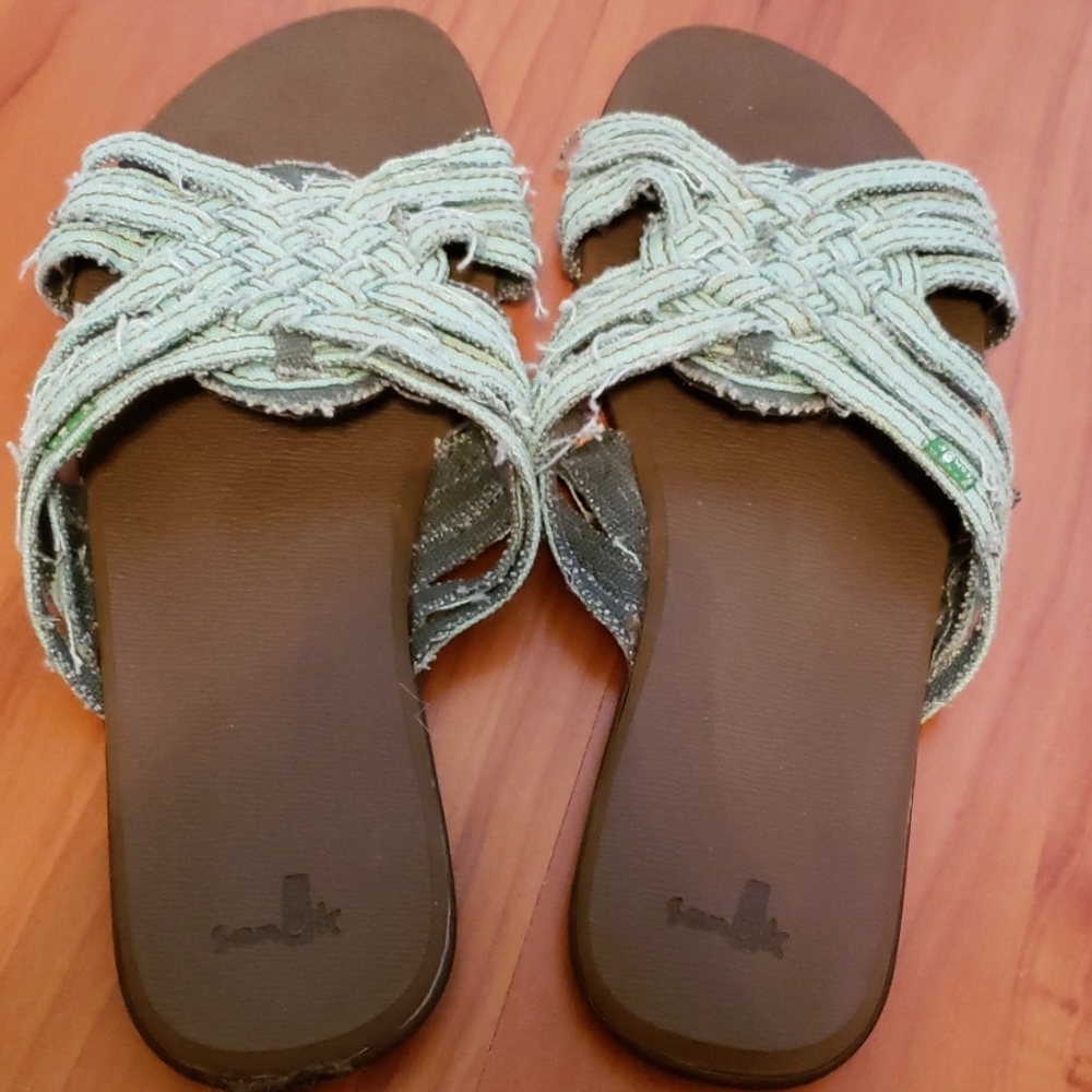Seafoam green sandals